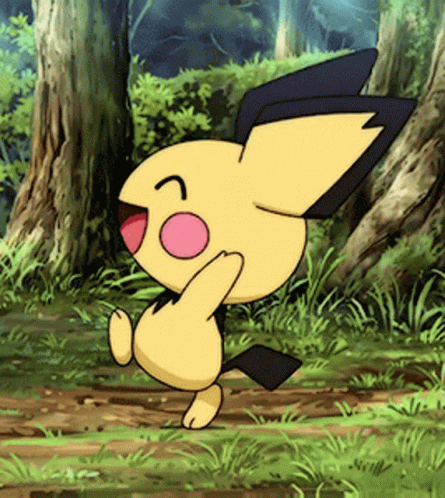 Pichu Spinning In The Forest GIF