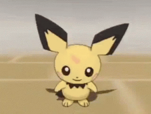 Pichu With Floating Hearts GIF