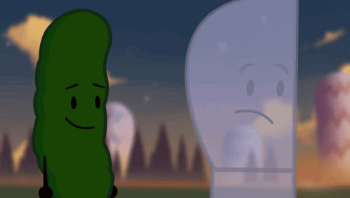 Pickle and Light Bulb Sad Face