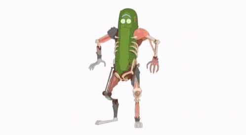Pickle Rick 360 Degree Turn GIF