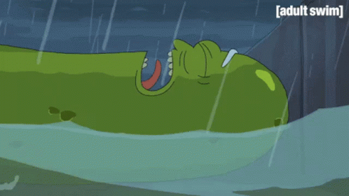 Pickle Rick Bath Shower GIF