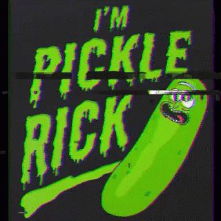 Pickle Rick Vintage GIF