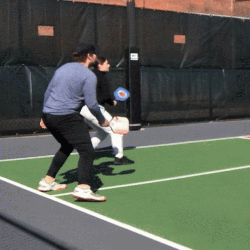 Pickleball Game Energetic Hitting Ball GIF