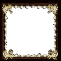 Picture Frame With Gold Bows and Pearls