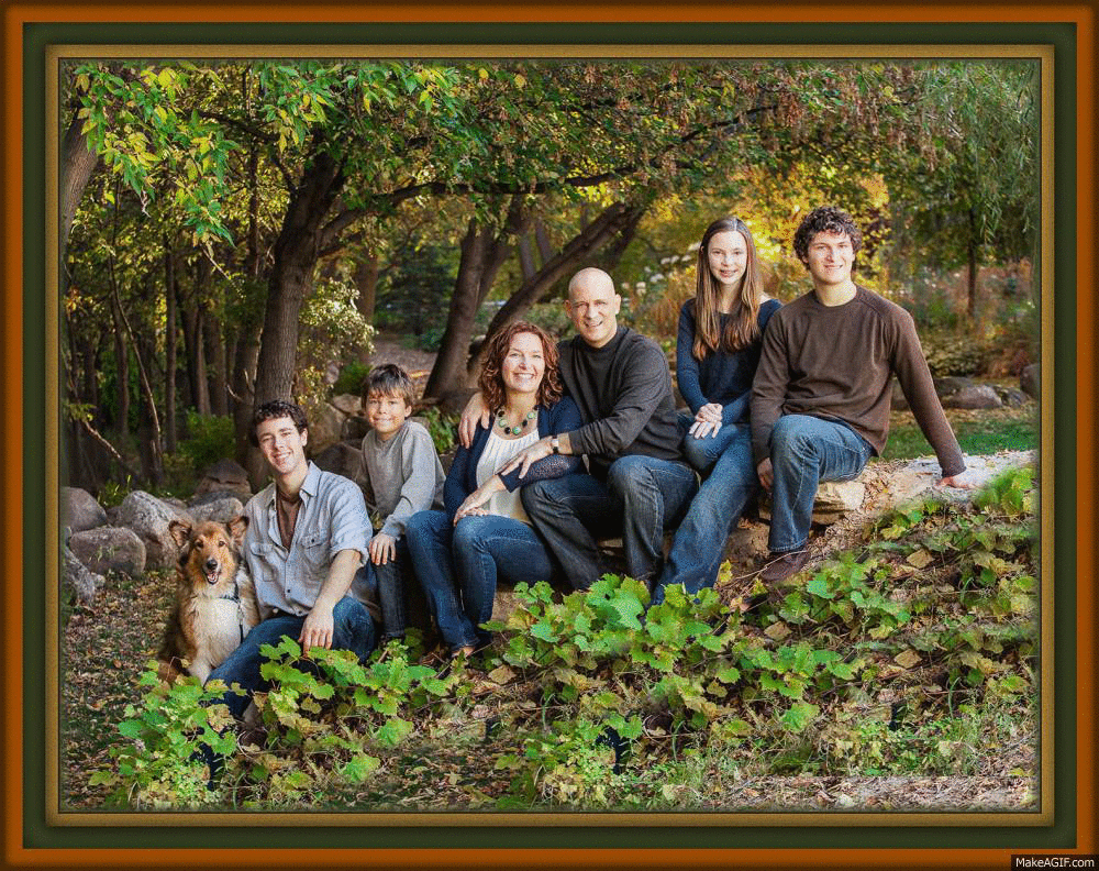 Picture Of Big Family In Nature GIF