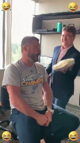 Funny Guy With Pie In The Face Prank GIF