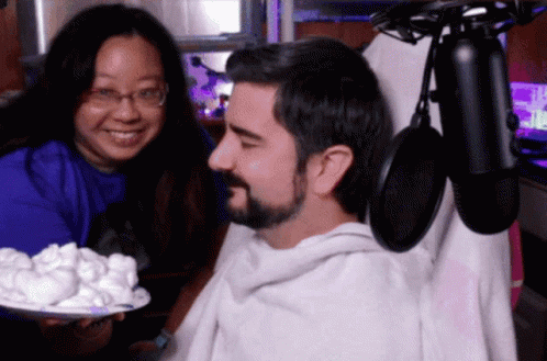 Throwing Pie In The Face Streamer GIF