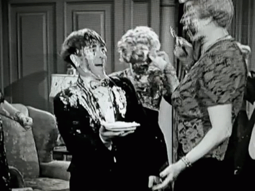 Three Stooges Pie In The Face GIF