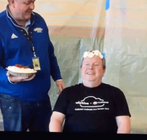 Pie In The Face Of Dad GIF