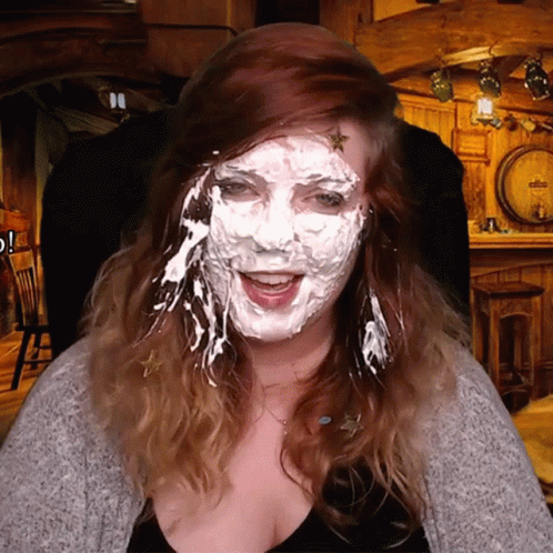 Madame Gandalf Pie In The Face GIF