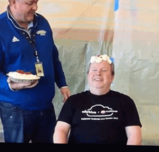 Pie In The Face Of Dad GIF