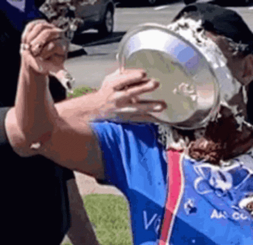 Pie In The Face Tastes Delicious GIF