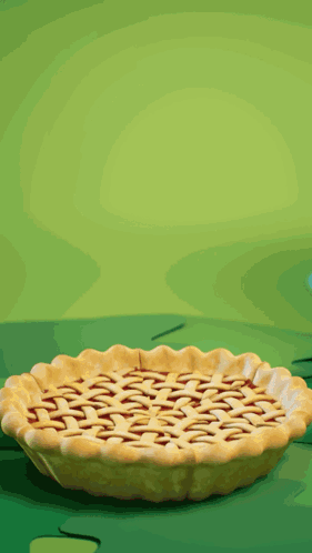 Pie On Green Surface GIF