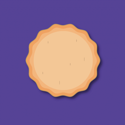 Pie With Arms And Legs On Purple GIF