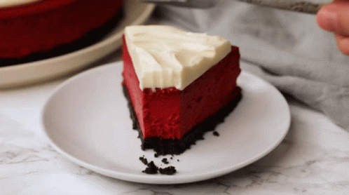 Piece of Red Velvet Cheesecake