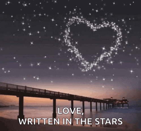 Pier With Star Heart And Love GIF