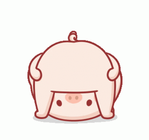 Pig Laying Down With Hands On Head GIF