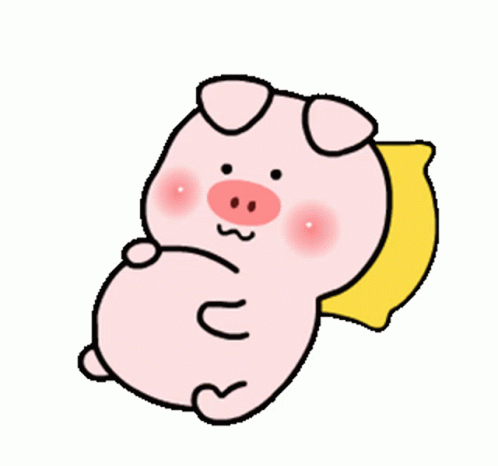 Pig Rubbing Tummy GIF