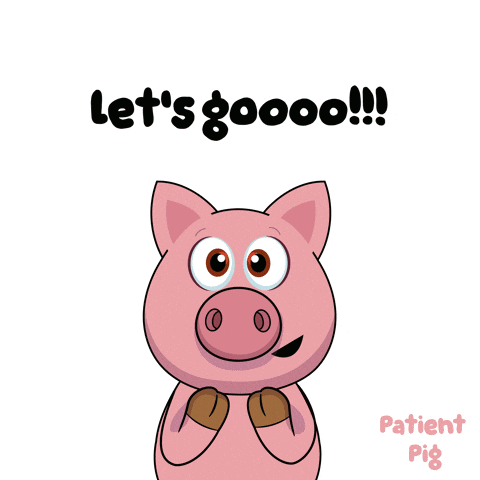 Pig Saying Lets Go GIF