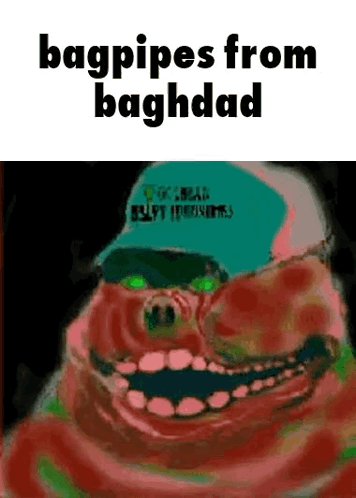 Pig Wearing Hat Bagpipes from Baghdad