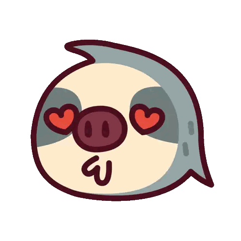Pig with Heart Eyes