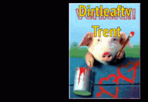 Pig with Paint Brush Dirtleafty Trent