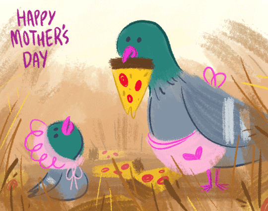 Pigeon Animation Happy Mother Day GIF