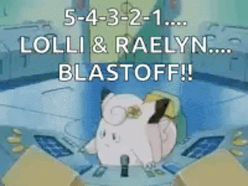 Piggy Bank Cartoon Saying Lolli & Raelyn Blastoff