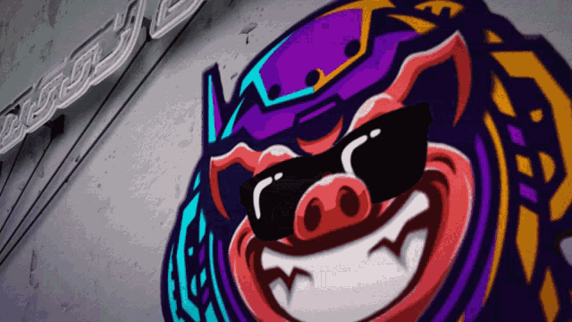 Piggy Cool Graffiti Piggy Bank Token GIF