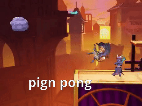 Pign Pong Is The Name Of The Game Shown In This Cartoon GIF