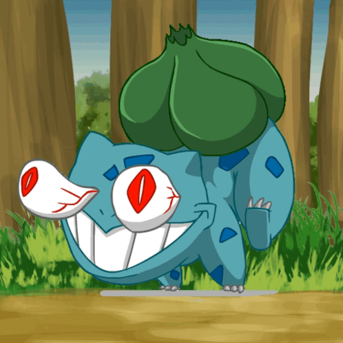 Pikachu And Bulbasaur Looking At Moon GIF