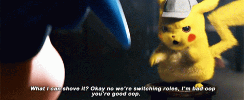 Pikachu Cute Bad Cop Good Cop Switch GIF