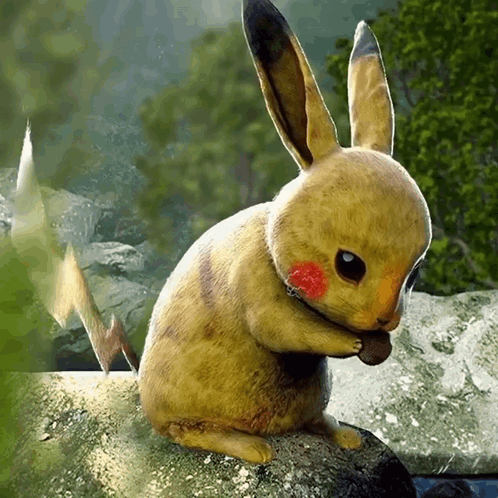 Pikachu Cute Realistic Fan Made Image GIF