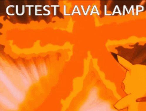 Pikachu Looking In Huge Lava Lamp GIF