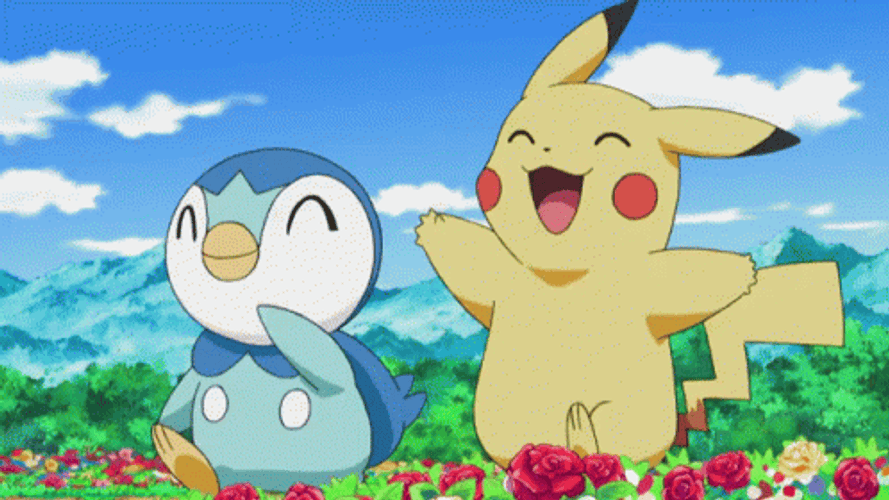 Pikachu Piplup March GIF