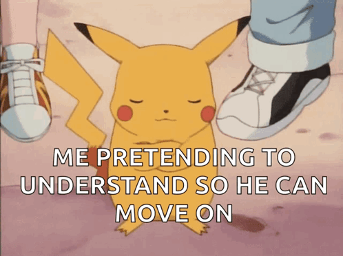Pikachu Pretending He Understand GIF