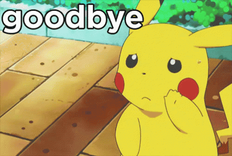 Pikachu Sad Bye GIF
