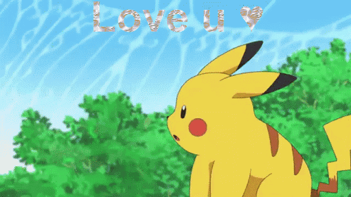 Pikachu Saying Love U