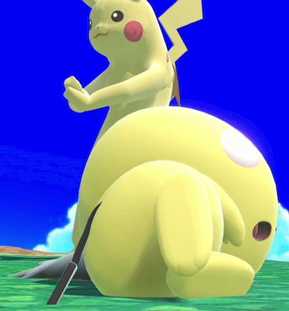 Pikachu Sitting On Top Of Another Pikachu GIF