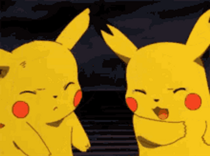 Pikachu Slapping Pikachu GIF