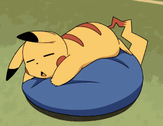Pikachu Sleeping Carefree GIF