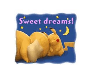 Pikachu Sleeping Sweet Dreams