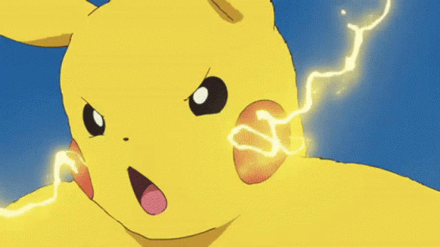Pikachu Thunderbolt Attack GIF