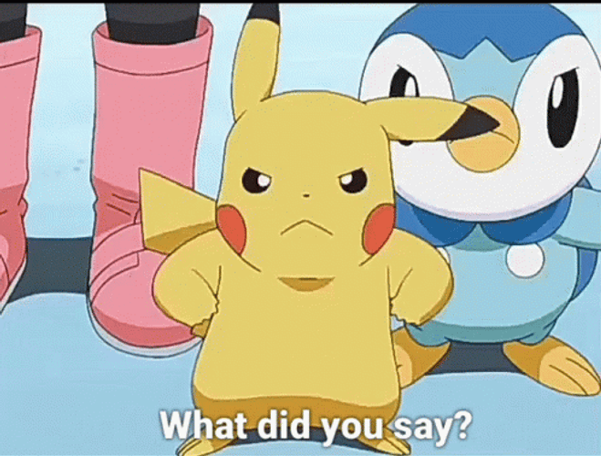 Pikachu What Did You Say GIF