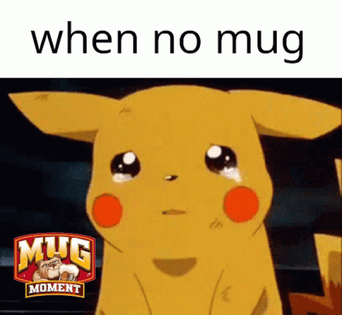 Pikachu With Mug Moment Logo