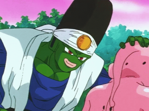 Pikkon Petting Kid Buu GIF
