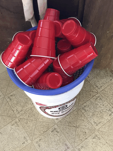 Pile Up Plastic Cups Red Cup GIF