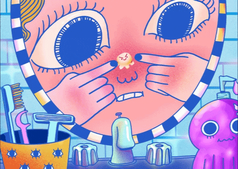 Pimple Popping Eww Animated Art GIF