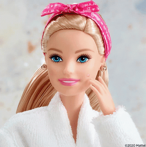 Pimple Popping Barbie Doll GIF