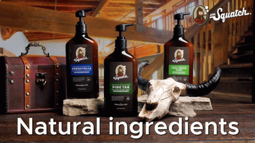 Pine Tar Lotion and Fresh Falls Bottles